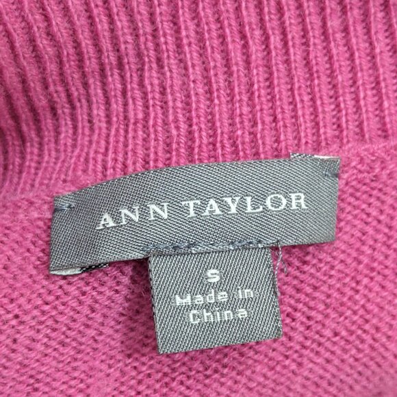 Ann Taylor Sweater Womens Small  Pink Cashmere Turtleneck Pullover Long Sleeve S - Picture 10 of 12
